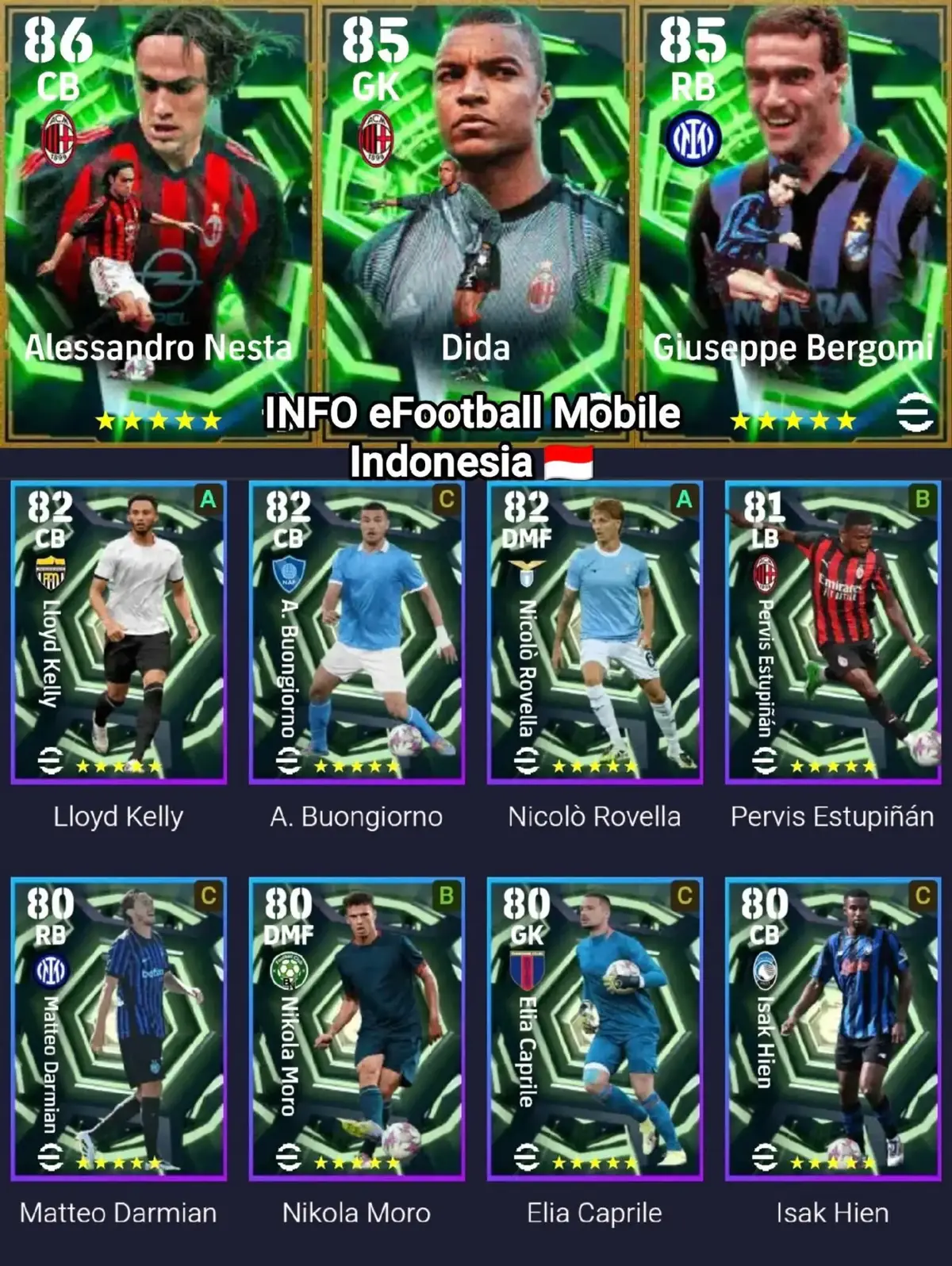 New Epic Italian League Guardians 🤯 🔜 Bocoran Pemain Epic : ✅ Alessandro Nesta AC Milan - Skill Aerial Fort + Long-Reach Tackle  Gaya Main : The Destroyer  ✅ Dida AC Milan - Skill GK Directing Defense  Gaya Main : Offensive GK  ✅ Giuseppe Bergomi - Skill Fortress + Long-Reach Tackle  Gaya Main = Defensive Fullback  Akan Rilis Senin nanti (08/09/25), Spin or Skip?? #infoefootball  #infoefootball2026  #efootballmobile  #konami  #fyp 