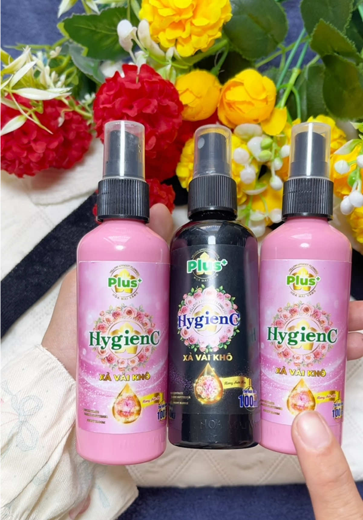Xịt xả vải khô HygieneC 3 chai chỉ 58K  #xavaikho #xitthomquanao #giadungnhabap93 #xavaihygiene 