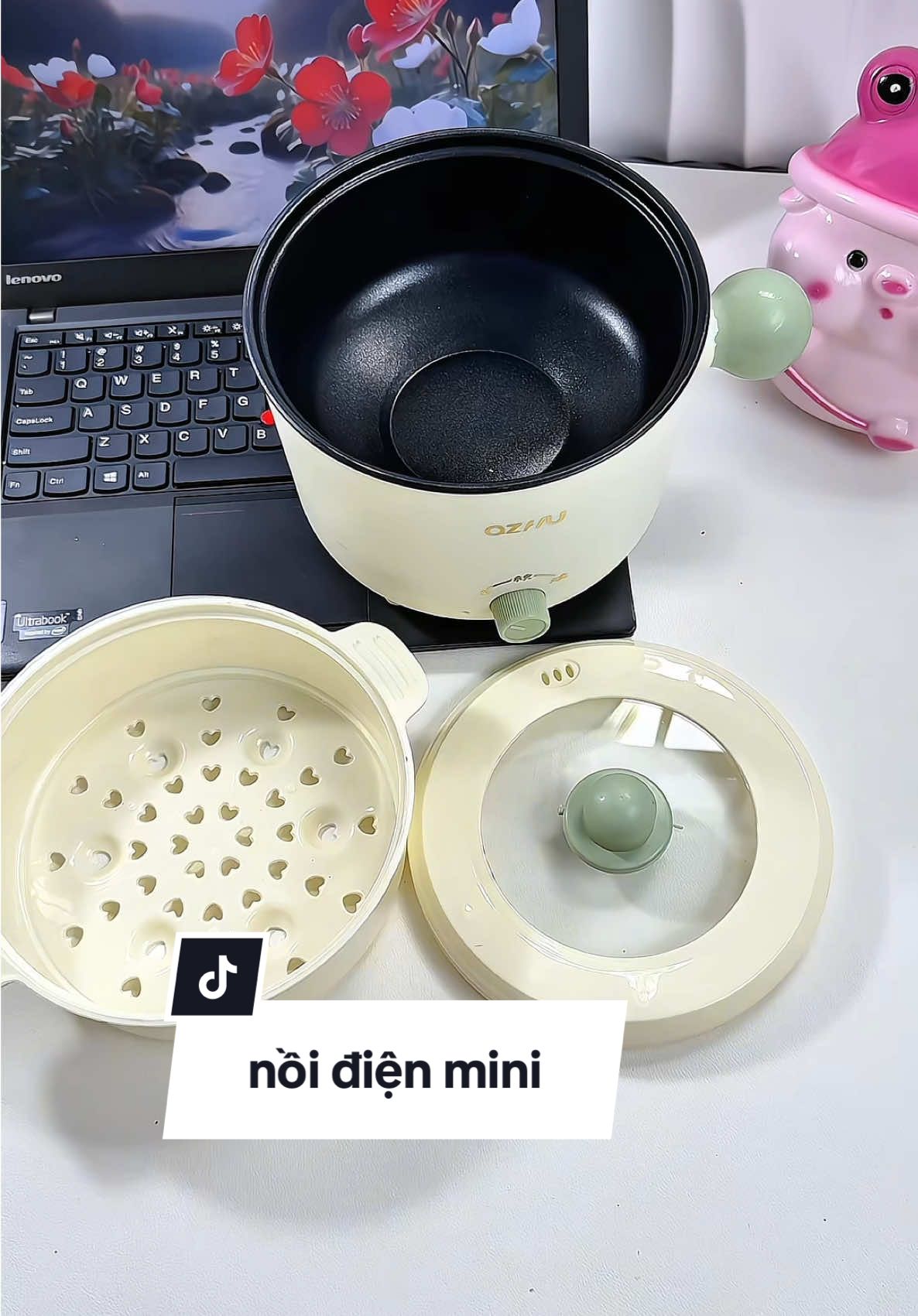 nồi điện mini 2 ngăn nấu hấp nhỏ mà có võ siêu tiện luôn nè😍#muacungquyen #review #unboxing #noidienmini #noidiendanang 