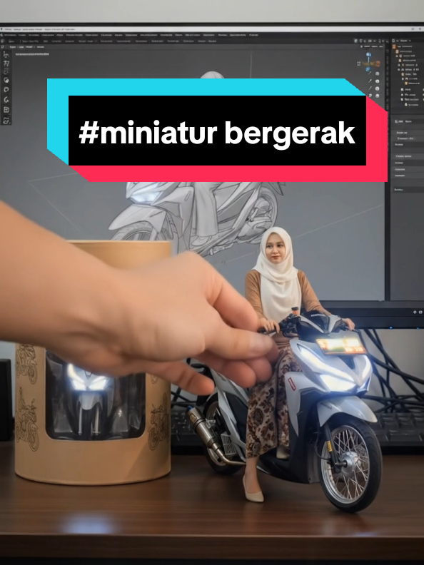 bikin miniatur bergerak, #miniaturai #trendai #nanobanana #miniaturbergerak #lapaktokomu 