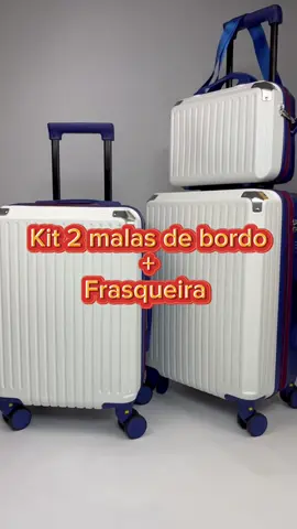 ✈️ Prontas para viajar com estilo? Esse kit com 2 malas + frasqueira é resistente, tem rodinhas 360º, cadeado numérico e segue padrão ANAC. Conforto, praticidade e segurança para você arrasar em qualquer destino! Digite QUERO que te mando o link ou confira nos destaques 💕 #maladeviagem #viagem #organização #turismo #viajante 