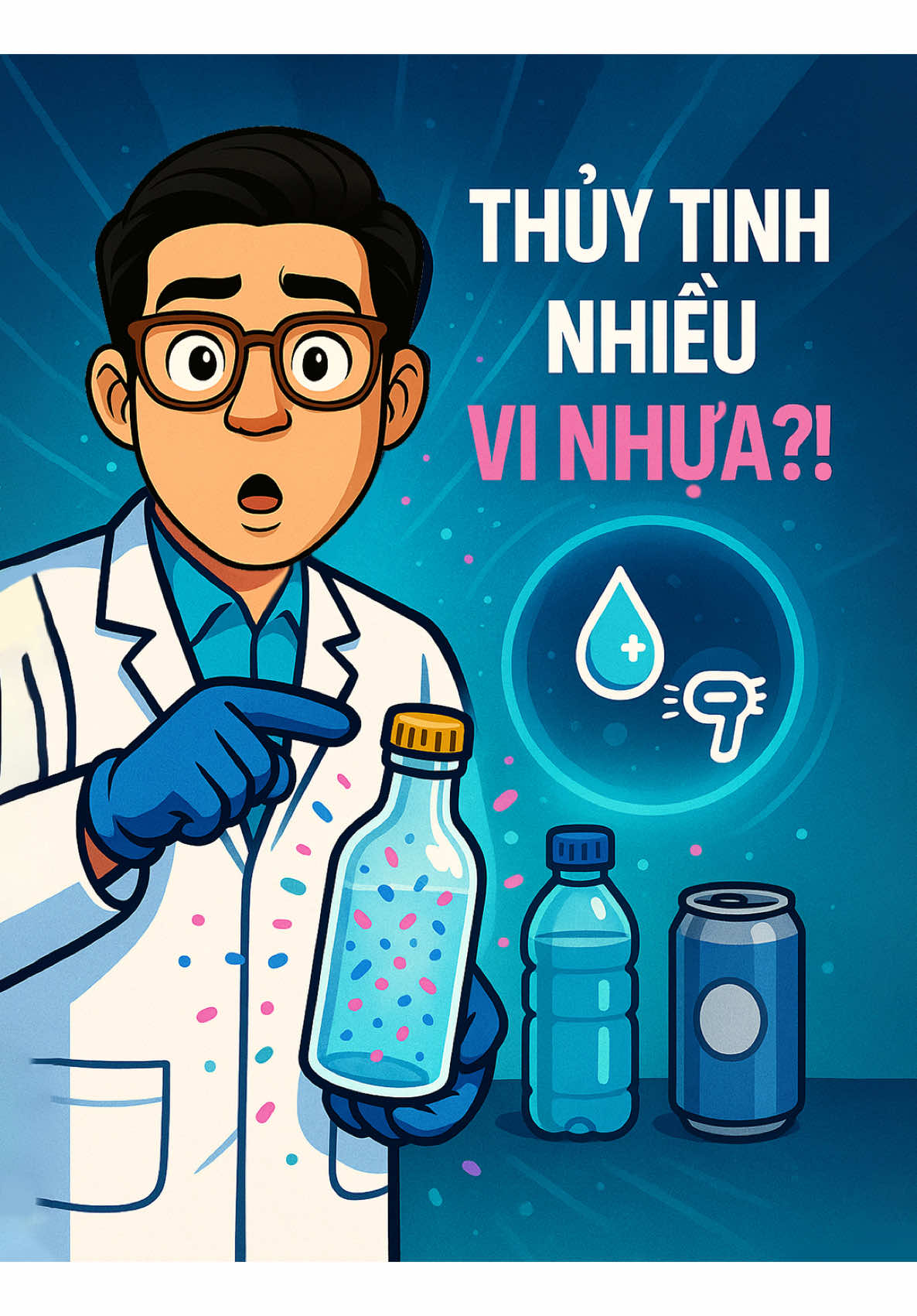 Chai thuỷ tinh còn nhiều hạt vi nhựa hơn chai nhựa? #LearnOnTikTok #songkhoe247 #hatvinhua 
