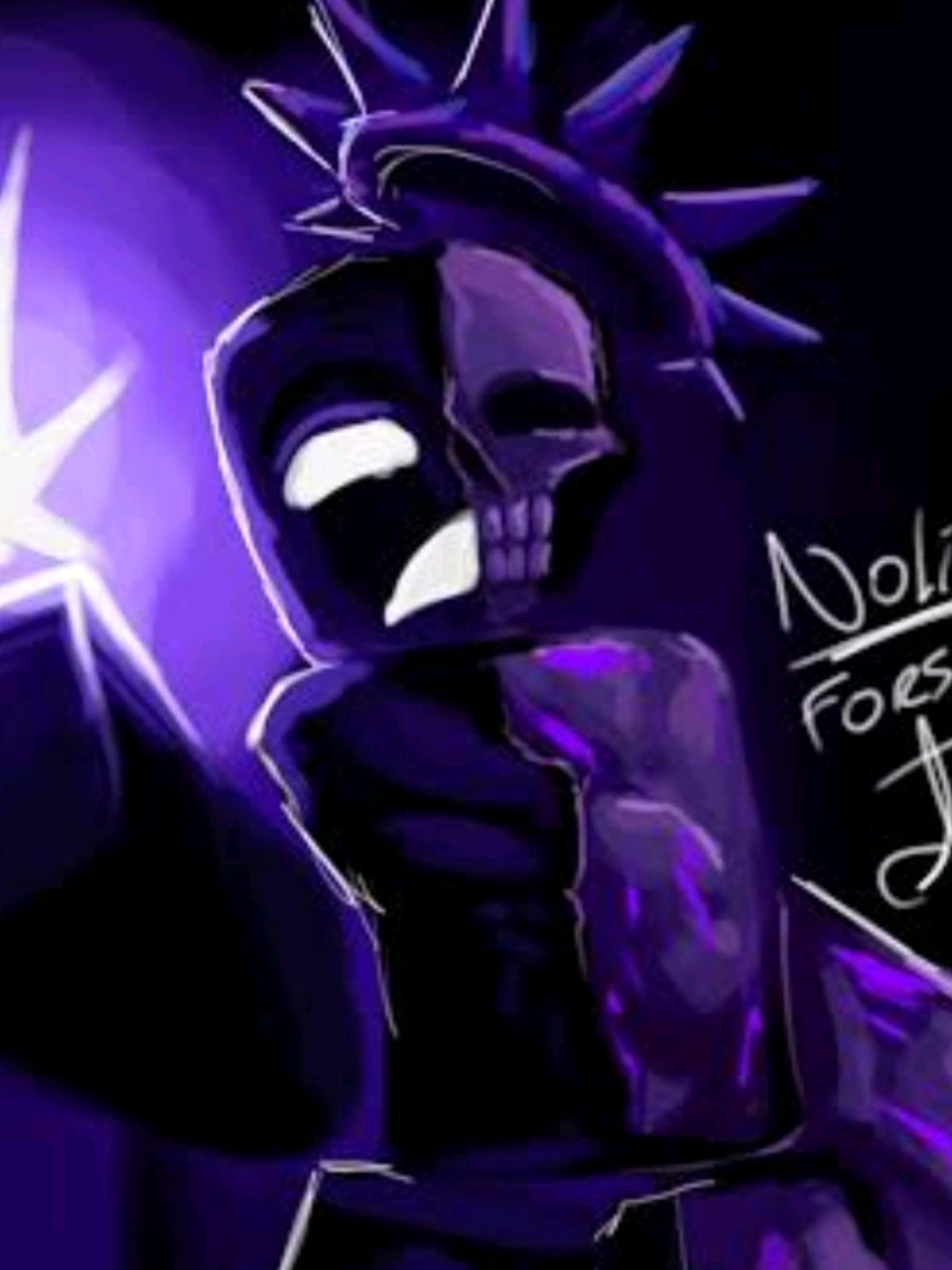 uñas press on 💜🖤🩶 noli- forsaken, cual será el siguiente?? sigueme, comparte y dale like 😉✌️  #forsakennoli  #robloxedit #robloxtiktok #robloxx #viraltiktok @recepción de Moon Nail's 