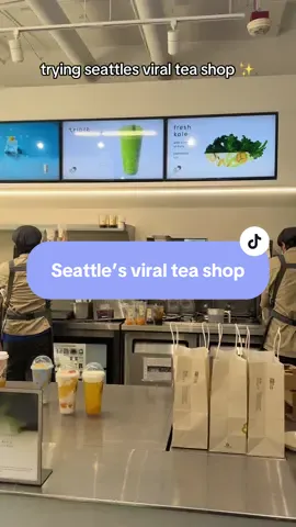 Seattle’s favorite viral tea shop 🌿 got me hooked on this kale juice 💚 #SeattleEats #sluvibes 