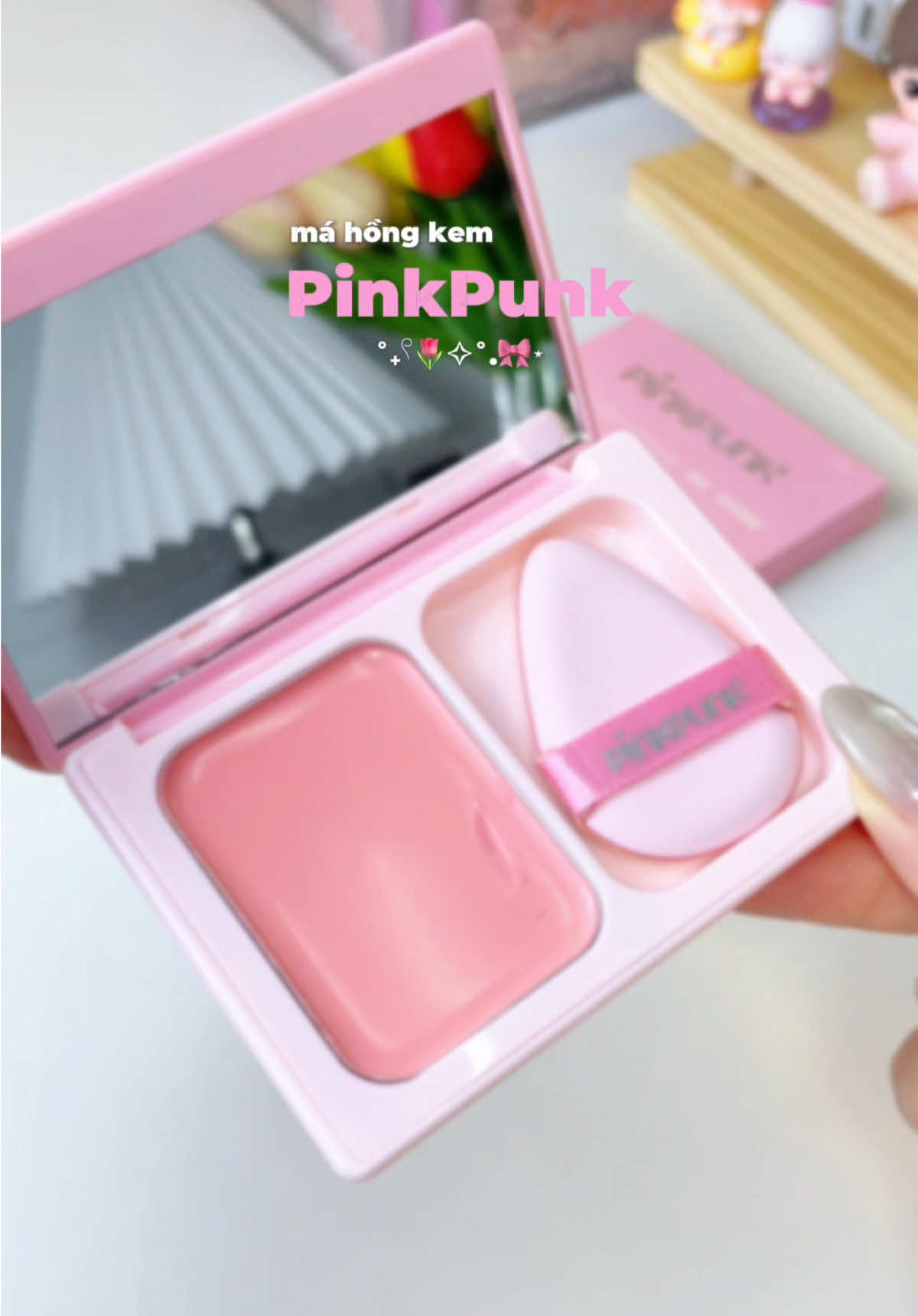 má hồng kem PinkPunk 🍒✨🍧 #mahongkem #mahong #pinkpunk #creamblush #thaothichriviu 