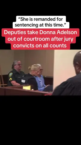 Two Leon County, Florida, sheriff’s deputies escorted a handcuffed and shackled Donna Adelson out of the courtroom today after a jury convicted her of all three counts in the 2014 hitman slain over former son-in-law and the father of her two grandchildren, Dan Markel.  Judge Stephen Everett ordered her remanded to jail where she’s been since an FBI agent arrested her at the Miami airport in November 2023 while she was about to leave on a one-way ticket to Vietnam, which doesn’t extradite to the United States. It was shortly after a jury had convicted her son Charlie Adelson at the same charge as she was convicted of today: first-degree murder solicitation, first-degree murder and conspiracy to commit first-degree murder. Court is to reconvene on October 14.  You can watch Judge Everett published the verdict here @@Meghann Cuniff  ##law##crime##court##legal##news