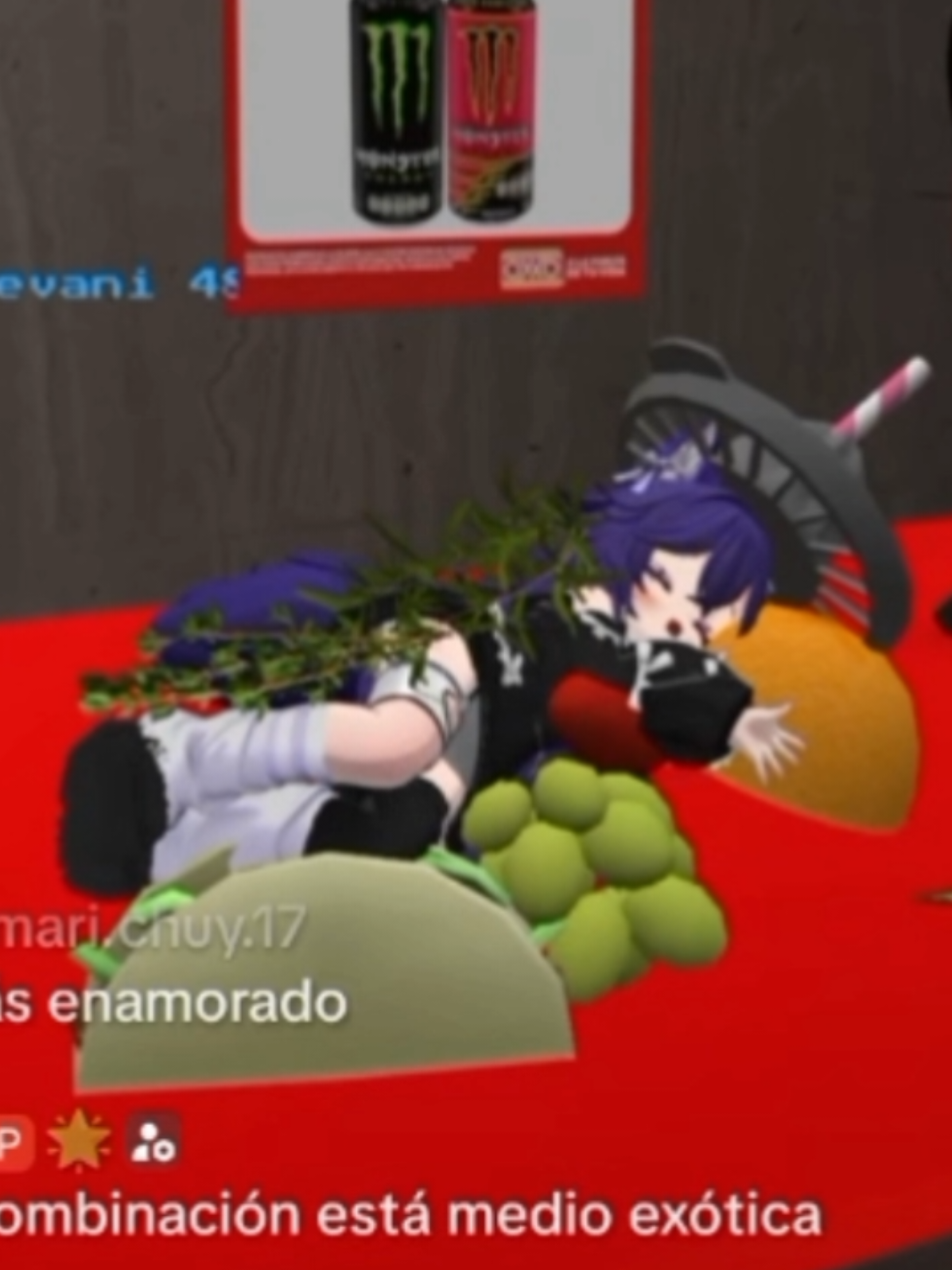 Parecía pollo a la naranja 🤣 (nota no se duerman en un live)  @xINSITERx  #vrchat #sueño #dormir #oxxo #live