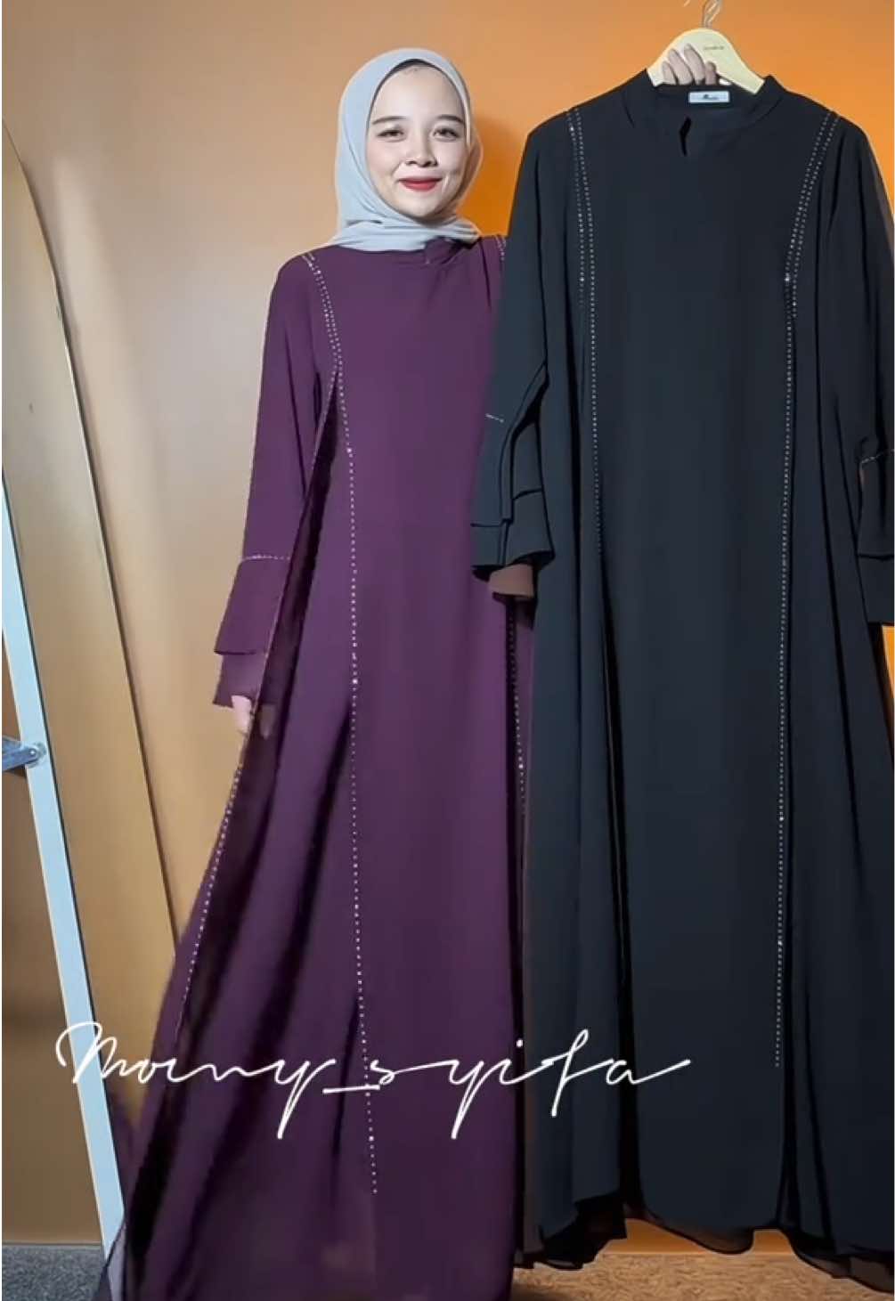 Abaya simple mewah udah restock semua warna nih #abaya #abayafashion #abayamewah 