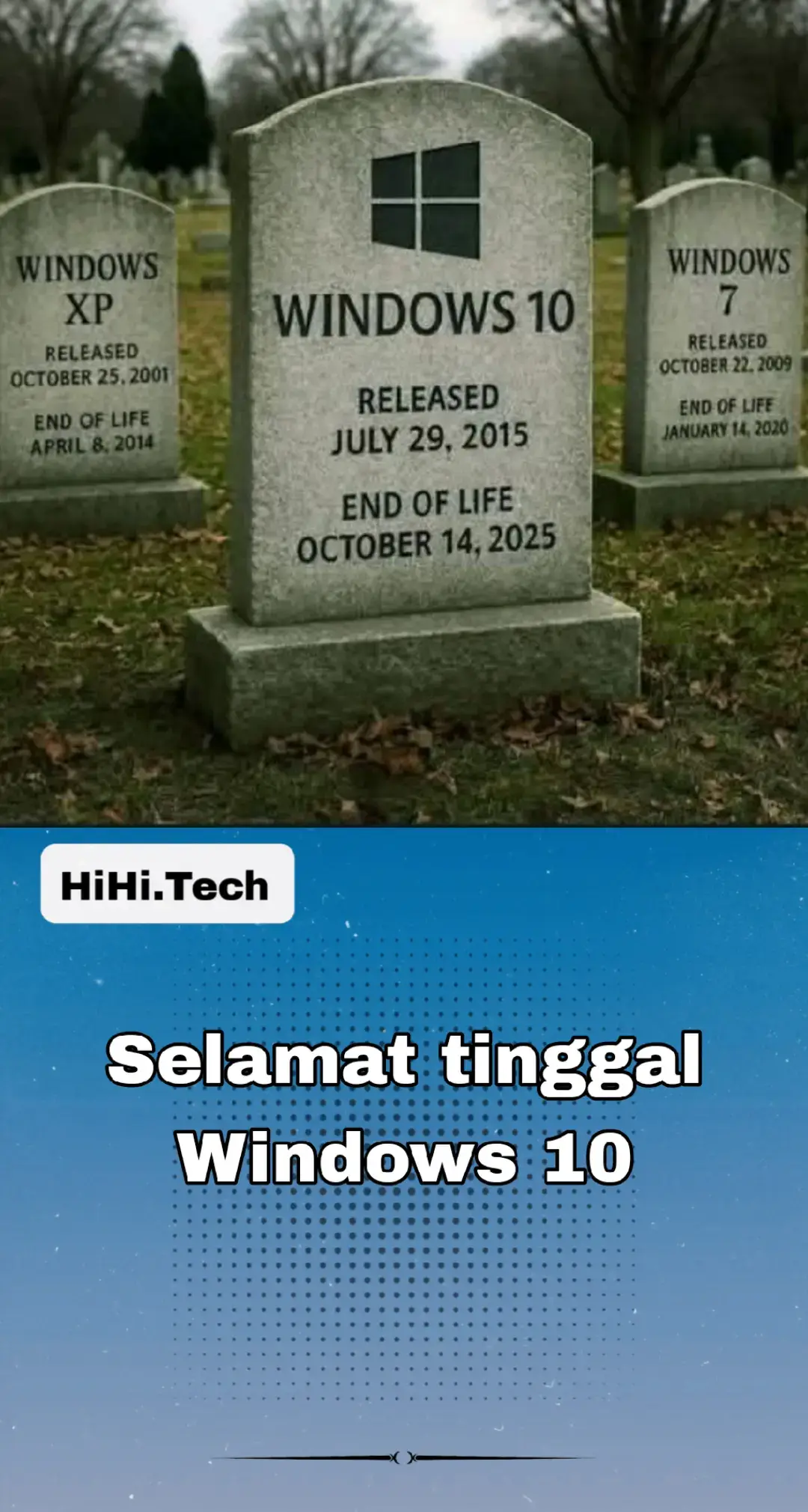 OS legendaris lainnya telah memasuki masa jayanya… 🖥️💔 Dari Windows XP ke Windows 7 dan sekarang Windows 10, setiap versi telah membentuk generasi pengguna. Tandai kalender Anda, Windows 10 akan mencapai Akhir Masa Pakainya pada 14 Oktober 2025. Saatnya bersiap untuk era komputasi berikutnya! ⚙️ Versi mana yang menjadi favorit Anda?  #hihitech #technology #windows10 #2025 #fyp 