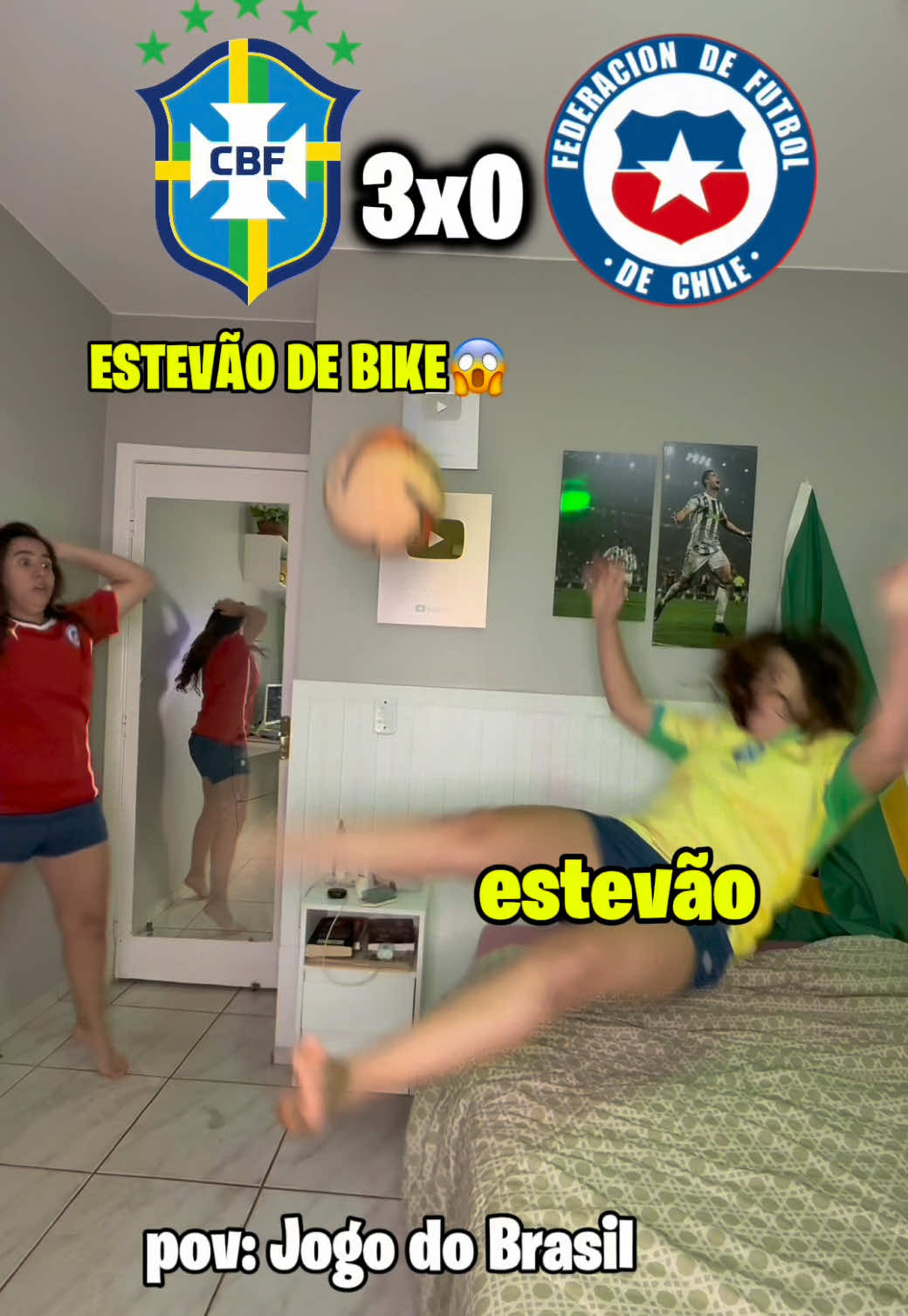 ESTEVÃO DE BIKE, LUIZ HENRIQUE CRAQUE… BRASIL 3x0 CHILE #futebol #selecaobrasileira #estevao #luizhenrique #ancelotti 