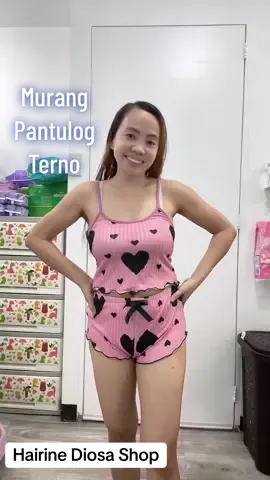Malamig sa balat malambot isuot very comfy must have mga sis #terno #pajama #shorts #top #hairinediosashop 