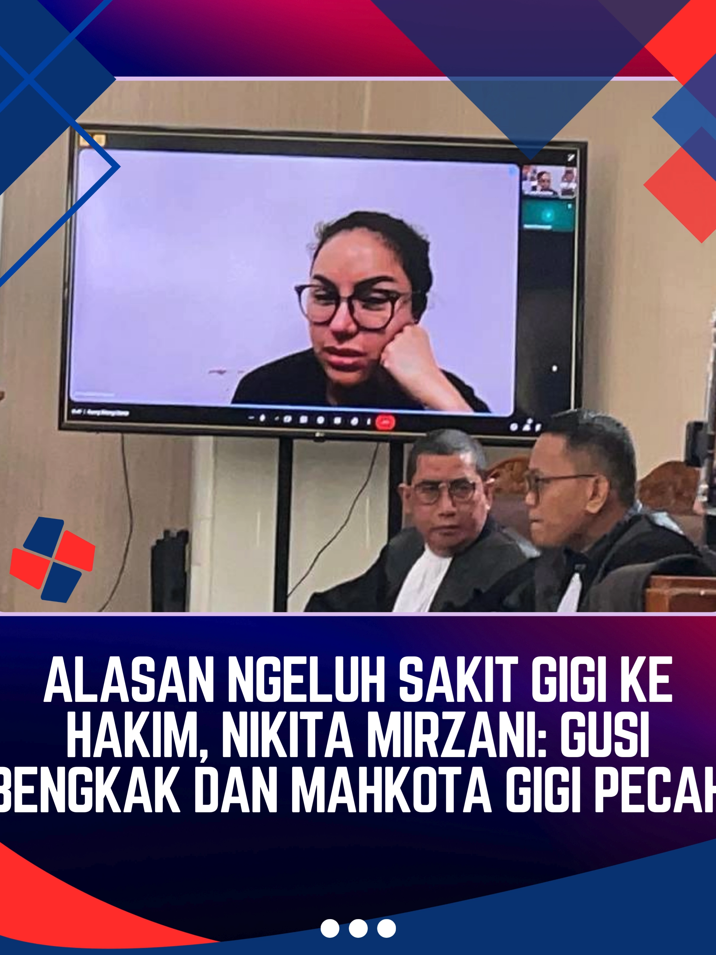 Terdakwa kasus pencemaran nama baik dan tindak pidana pencucian uang (TPPU), Nikita Mirzani, mengaku mengalami gusi bengkak dan sakit gigi sebelum sidang lanjutan kasusnya di Pengadilan Negeri Jakarta Selatan dimulai, Kamis (4/9/2025).  “Gusi saya bengkak, Yang Mulia, karena crown-nya kan pecah. Di dalam crown-nya itu ada implan, itu kendor, sudah dari kemarin pecahnya. Jadi sebelah saya sini (pipi kiri) sakit Yang Mulia,” jelas Nikita saat mengikuti sidang secara daring, Kamis.  Nikita menjelaskan, keterbatasan fasilitas Klinik Pratama di Rutan Pondok Bambu, tempat ia ditahan saat ini, membuat keluhannya belum tertangani. #nm #NikitaMirzani