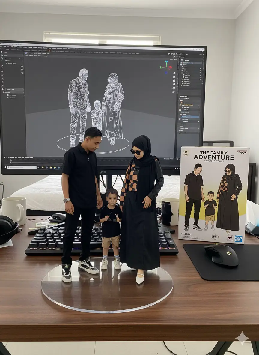 TUTORIAL MINIATUR AI  1. Buka Google 2. Cari Google Gemini Ai 3. (+) Masukan Foto Yg Mau Di Edit 4. Masukan Foto Tambahkan Teks Ini ⬇️⬇️ 