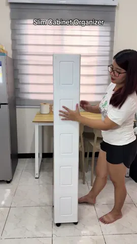 BUY HERE ➡️ @Ermsh Budol Finds ⬅️Slim cabinet organizer na space saver #slimcabinet #cabinetorganizer #storagecabinet #bathroomcabinet #bathroomorganizer 