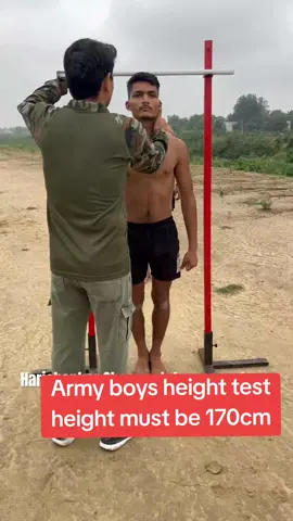 Army boys height test height must be 170cm #army #armylover #armytraining #armyheight #heightmeasurement 
