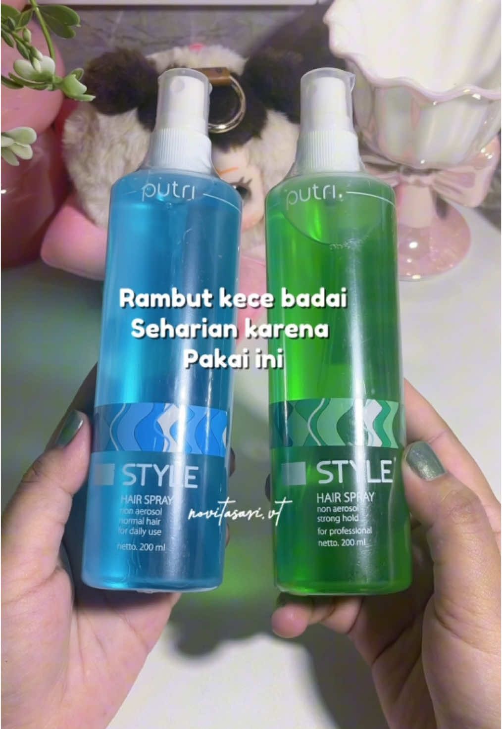 Kunci rambut kece badai pakai Putri Style Hair Spray #putrihairspray #hairspray #hairsprayviral #putrihairchoice #hairspraynonaerosol #stylingrambut #antikusut 