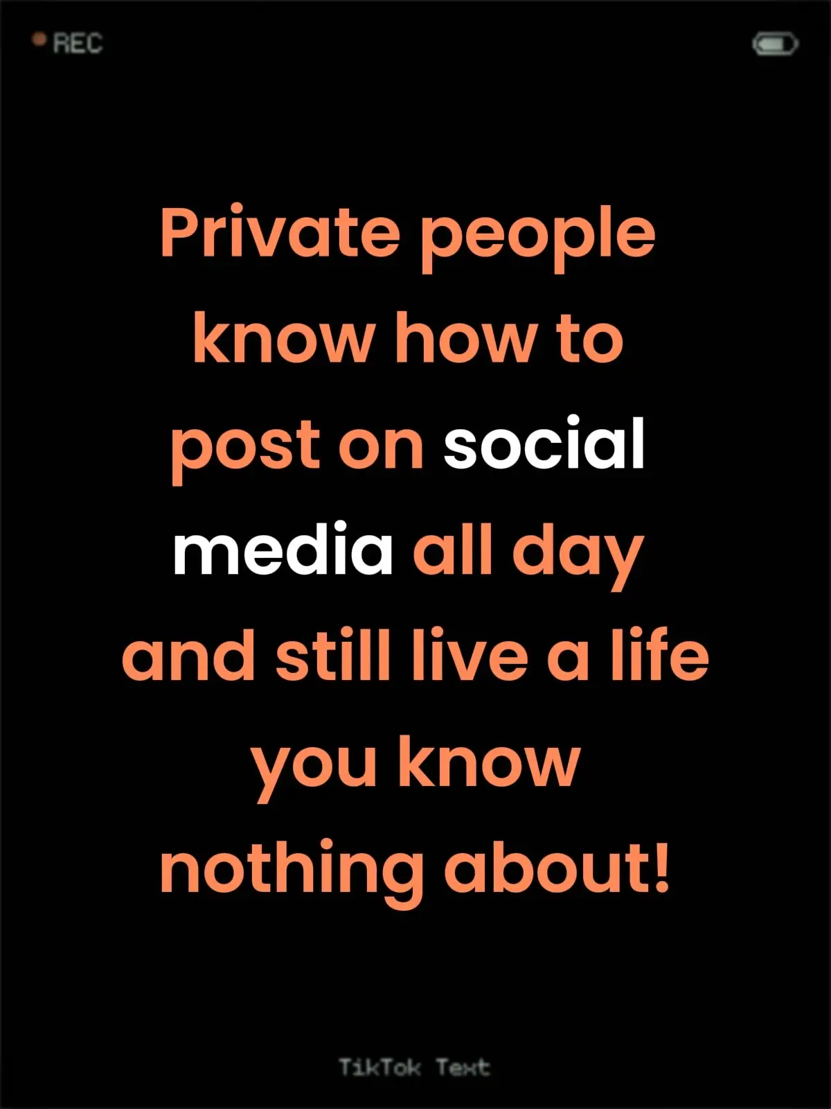 Stop judging people based off this curated social media! Most people live a whole life you know nothing about because we don't put it online.