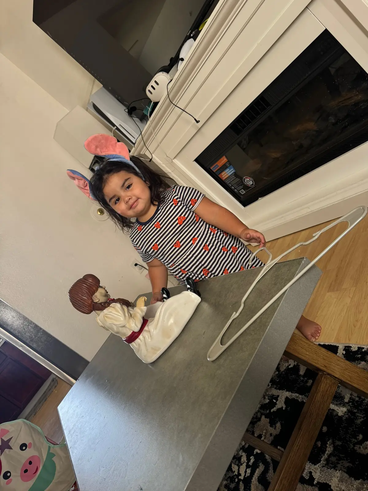 My daughter and Anabelle❤️❤️ #anabel#play#foryou #foryoupage 