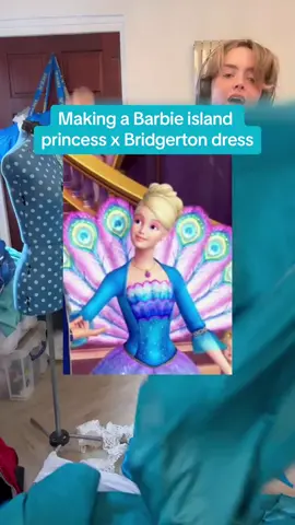 358 Making a barbie island princess dress but make it Bridgerton!  i thought this would be a fun way to use my leftover fabric!! #barbieislandprincess #barbie #bar