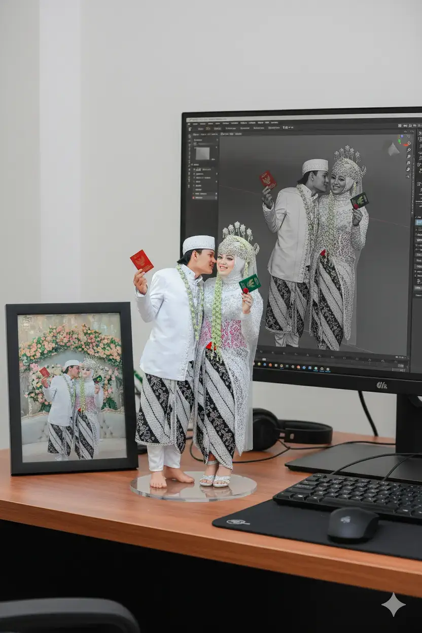 Cara membuat miniatur diri menggunakan ai 1.Buka google 2.Buka Lmarena.ai 3.pilih icon gambar 4.masukkan gambar di tandah + 5.masukan teks :Create a 1/7 scale commercialized figure of the character in the illustration, in a realistic style and environment. Place the figure on a computer desk, using a circular transparent acrylic base without any text. On the computer screen, display the ZBrush modeling process of the figure. Next to the computer screen, place a BANDAI-style toy packaging box printed with the original artwork. #tandai#lmarenaai#viral#fyp 