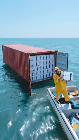 While fishing alone on a small boat in the open sea, the guy stumbled upon a floating cargo container that had fallen off a ship. Curiosity got the best of him — he cracked it open… and found it packed with brand-new PS5s. Now his entire village is gaming around the clock, and the fisherman? A legend born at sea. #crash #ai #news #sea #funny          