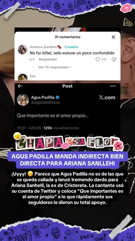 Jajajajaa uy 🫢 #ypfッ #aguspadilla #cristoratafans #indirectas #arianasanllehi 