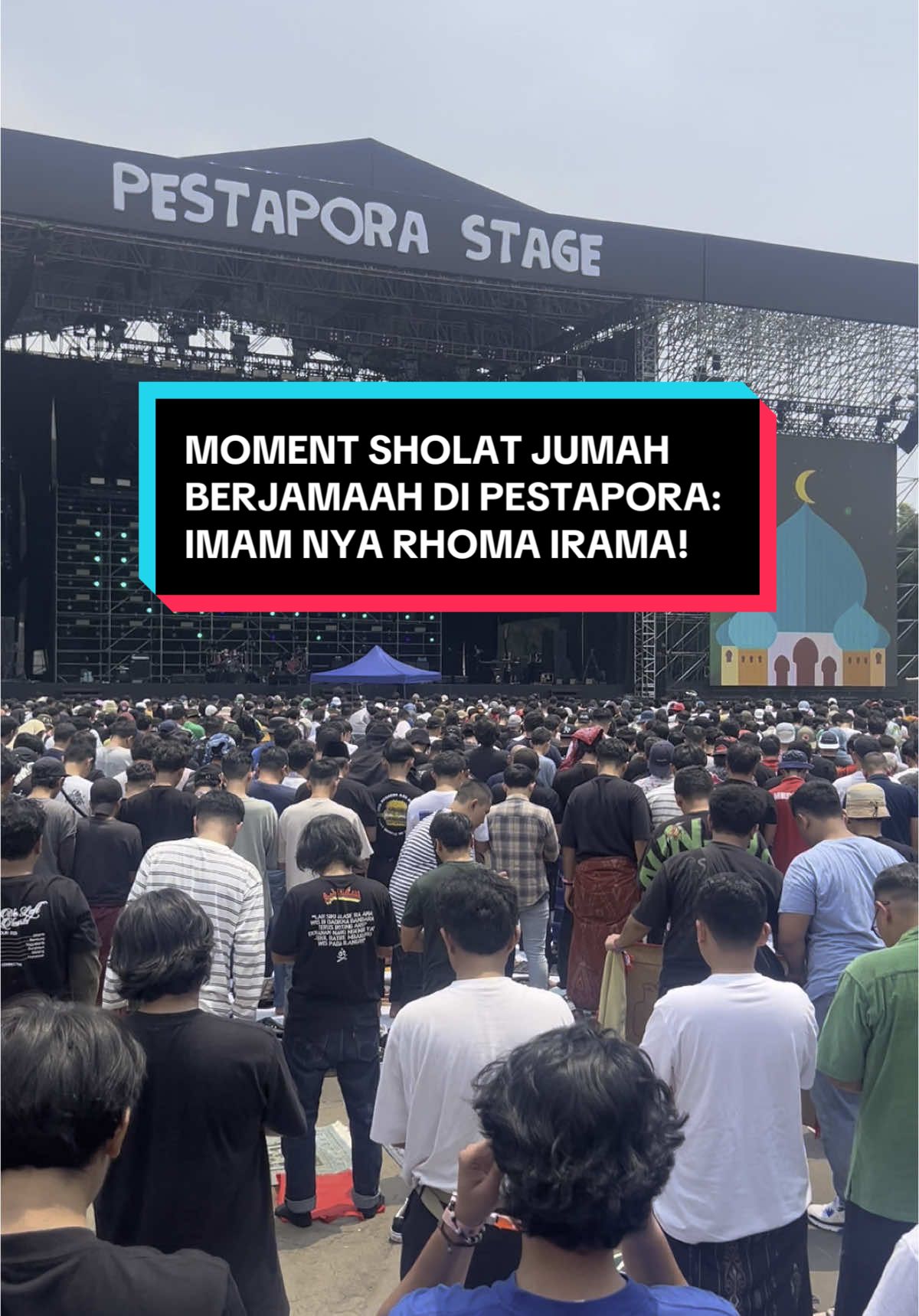 Festival jalan, kewajiban juga tetep jalan ya temen-temen muslim yang sholeh👀🍉✨ #ProvokeYouthClub #PYC #SholatJumatBerjamaahdiPestapora #RhomaIrama