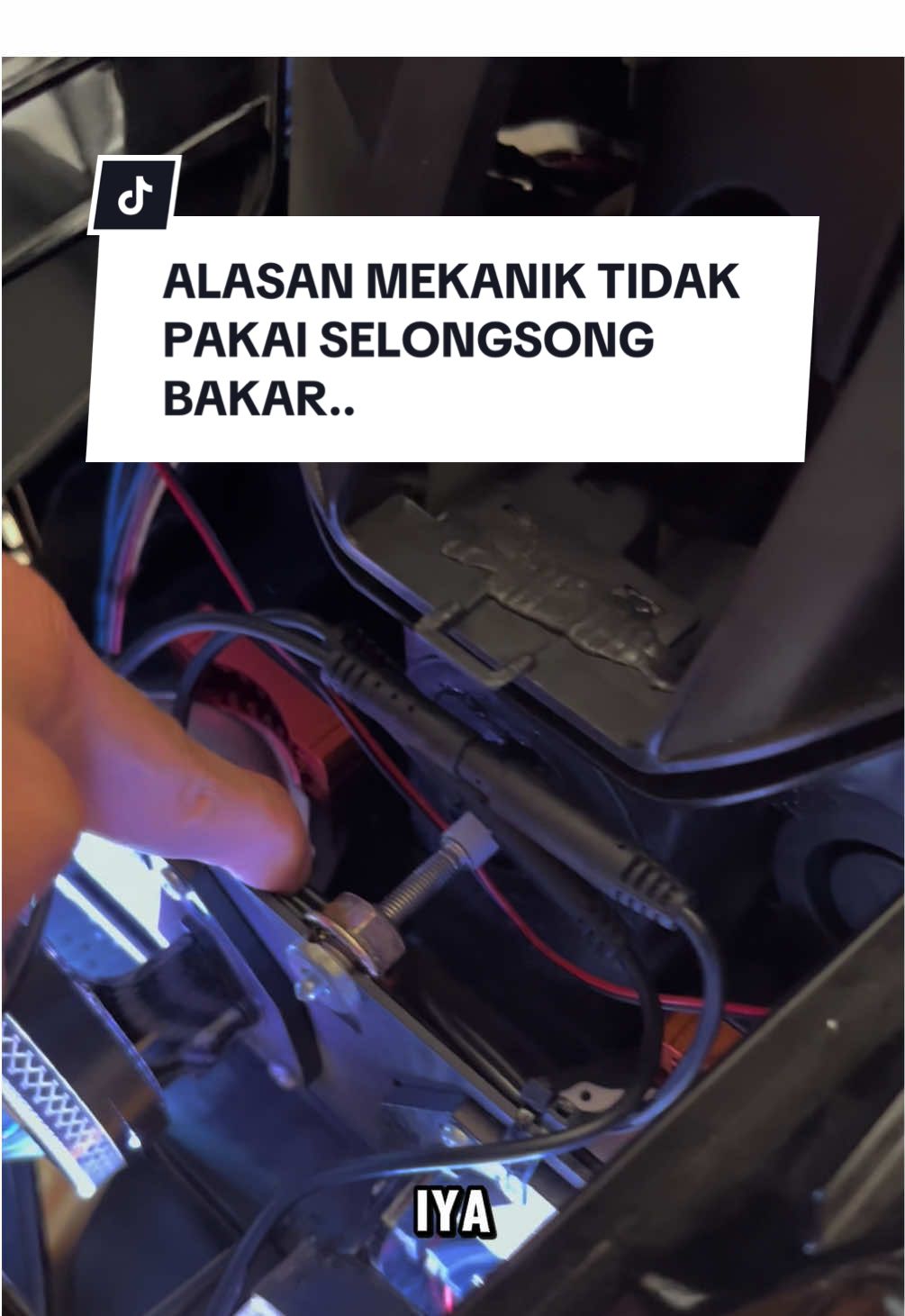 Ini alasan mekanik tidak pakai selongsong bakar di kabel.. #biled #biledprojector #tv #helm #amen 