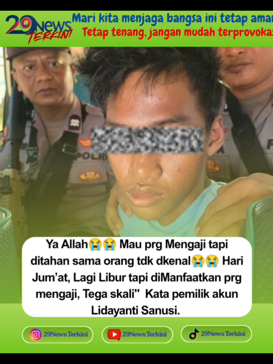 Seorang bocah perempuan berinisial MA (10) t*was setelah lehernya dig*rok pria pada Jumat (5/9/2025), sekira pukul 06.30 WITA.  Peristiwa tragis ini terjadi saat korban hendak berangkat mengaji di Desa Wundubite, Kecamatan Polipolia, Kolaka Timur, Sulawesi Tenggara (Sultra). Jarak kabupaten ini sekitar 128,8 kilometer (km) atau bisa ditempuh sekira 2,5-3 jam dengan perjalanan darat dari Kota Kendari, ibu kota Provinsi Sultra. #wundubite  #kolakatimur #sultra  #kriminal #viral 