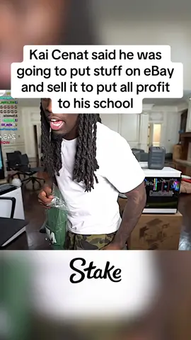 Kai Cenat said he was going to put stuff on eBay and sell it to put all profit to his school. #kaicenat #mafiathon3 #kaicenatclips #twitch 