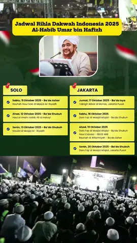 Ahlan wa sahlan Yaa Habibana..bismillah mudah2an bisa hadir…#jadawlhabibumar #habibumarkeindonesia2025 #haulsolo #haulsolo2025 #habibumarbinhafidz #habibumarkeindonesia 