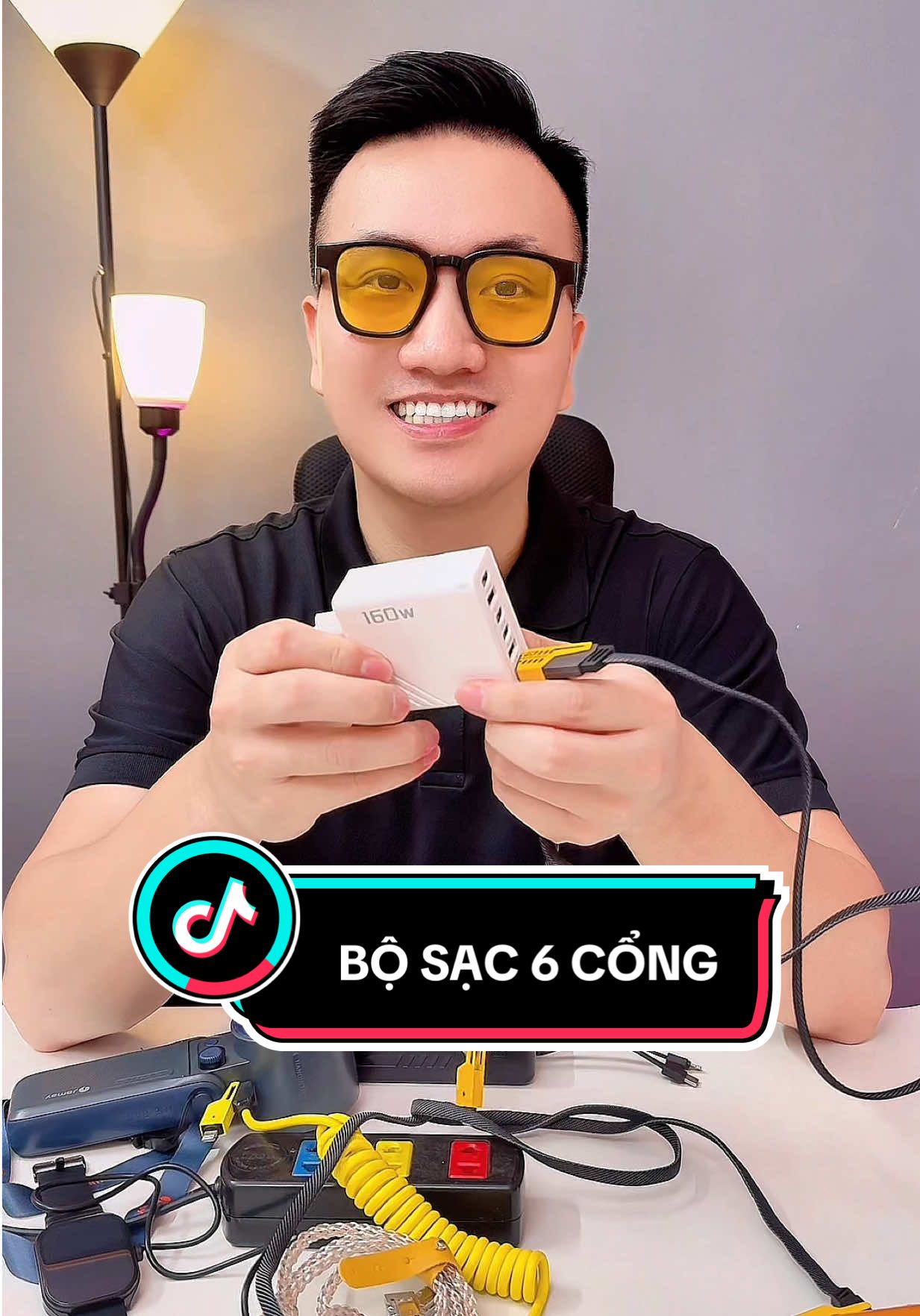 Bộ sạc 6 cổng 160w thuận tiện sạc mọi thiết bị nhanh an toàn 