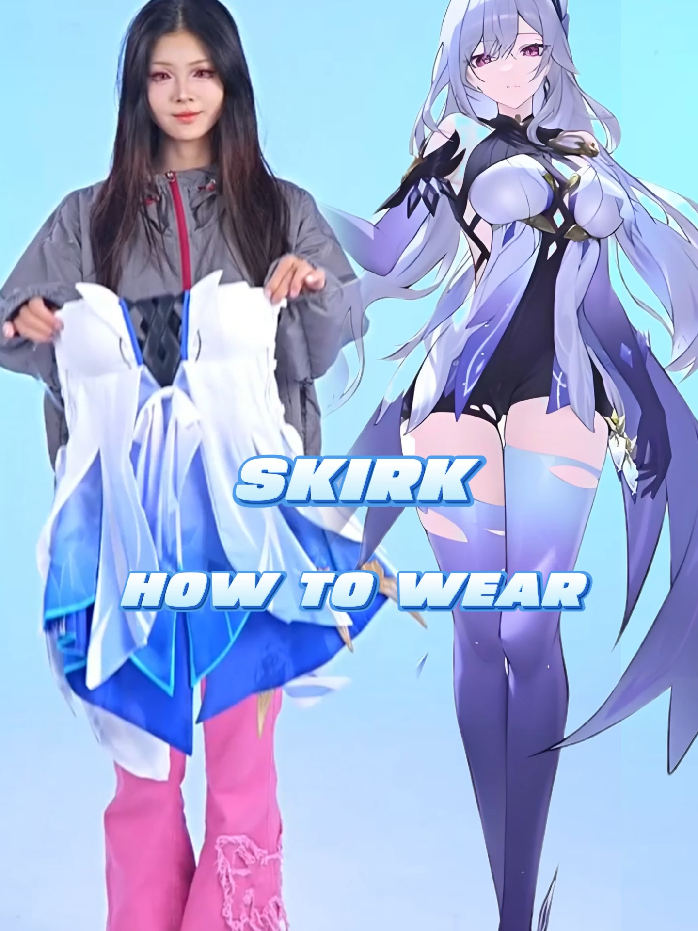 How to wear Skirk's cosplay costume? #skirk #skirkgenshinimpact #GenshinImpact #genshinimpactcosplay #skirkcosplay #cosplay #osiascosplay #fyp #cosplaygirl