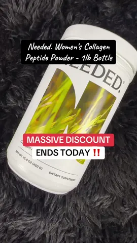 Needed. Women's Collagen Peptide Powder - 1lb Bottle Disclaimer: Final price may vary depending on each customers available coupons. Promotion may have ended by the time you see this. #women #tiktokshopcreatorpicks #needed #collagen #tiktokshoplabordaysale  