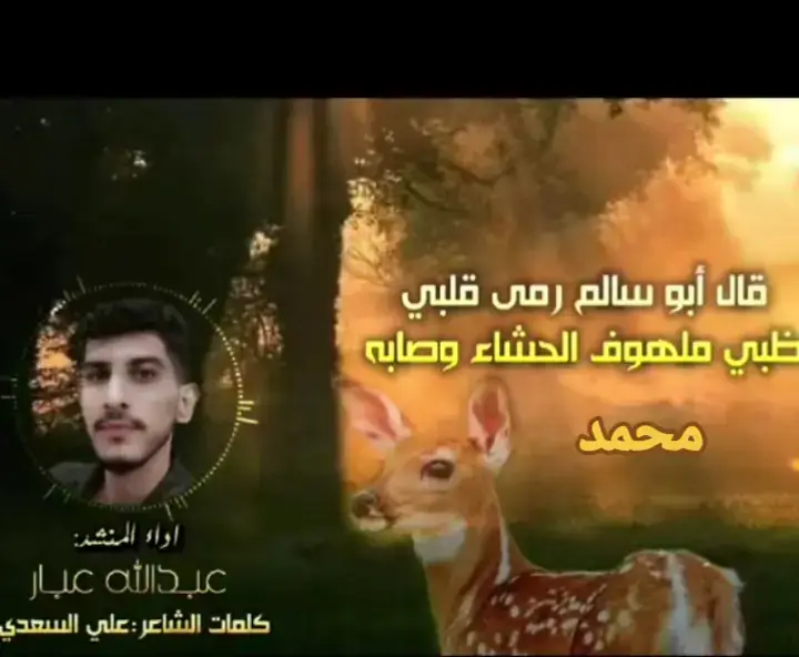 قال ابوسالم رمئ قلبي 😴😴 ظبي ملهوف الحشاء وصابه #عبدالله_عبار #بيضاني  #شيلات #عباراتكم_الفخمه📿📌 #عبارات_جميلة_وقويه😉🖤 