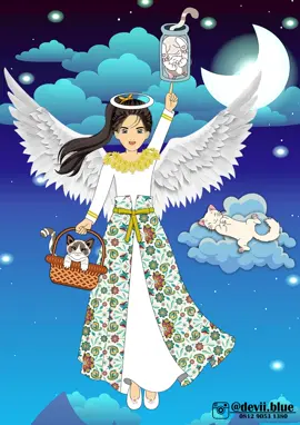 Ini adalah ilustrasi bidadari error hasil imajinasi seorang penulis tunanetra. Namanya wahita, umur 16 tahun, party girl yang doyan main video game dan penyayang kucing.  Untuk membuat ilustrasi ini, saya di bantu beberapa ilustrator, salah satunya yang namanya tercantum di Instagram dan kontak di gambar. Maklum karena saya buta jadi tidak bisa menggambar sendiri, dan bersyukur banget karena ada yang bisa menerjemahkan hasil imajinasi saya.  Jika ingin melihat ilustrasi yang lain boleh mampir ke profil saya, dan kepoin deh playlist Wahita bidadari errorku!