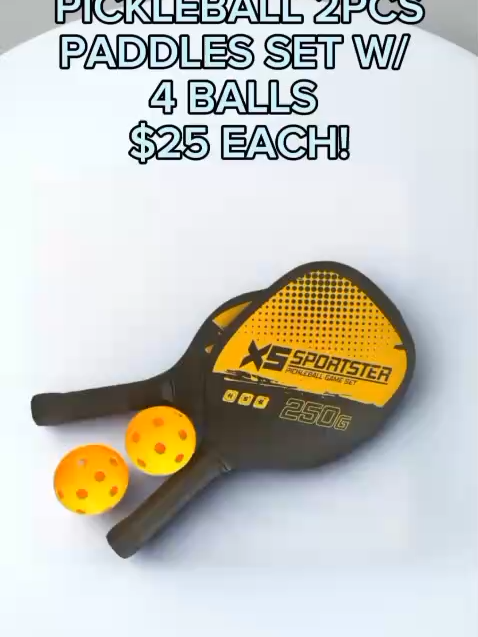 Pickleball 2pcs Paddles Set W/ 4 Balls - INSTOCK! $25 Each! Enjoy fun and active gameplay with this complete pickleball set. Durable paddles and balls are perfect for beginners and casual players. Includes: 2 black colour paddles & 4 plastic balls FREE DELIVERY NATIONWIDE for purchases of $30 and above from us. Message us at +673 8623969 to get yours now! ✉ #bruneifyp #fypbrunei #FYP #fyp