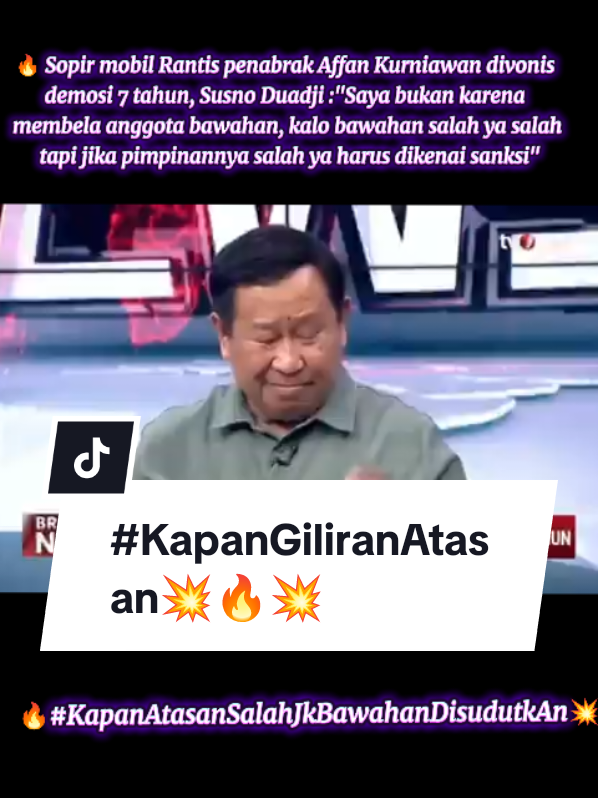 Sopir mobil Rantis penabrak Affan Kurniawan divonis demosi 7 tahun, Susno Duadji :