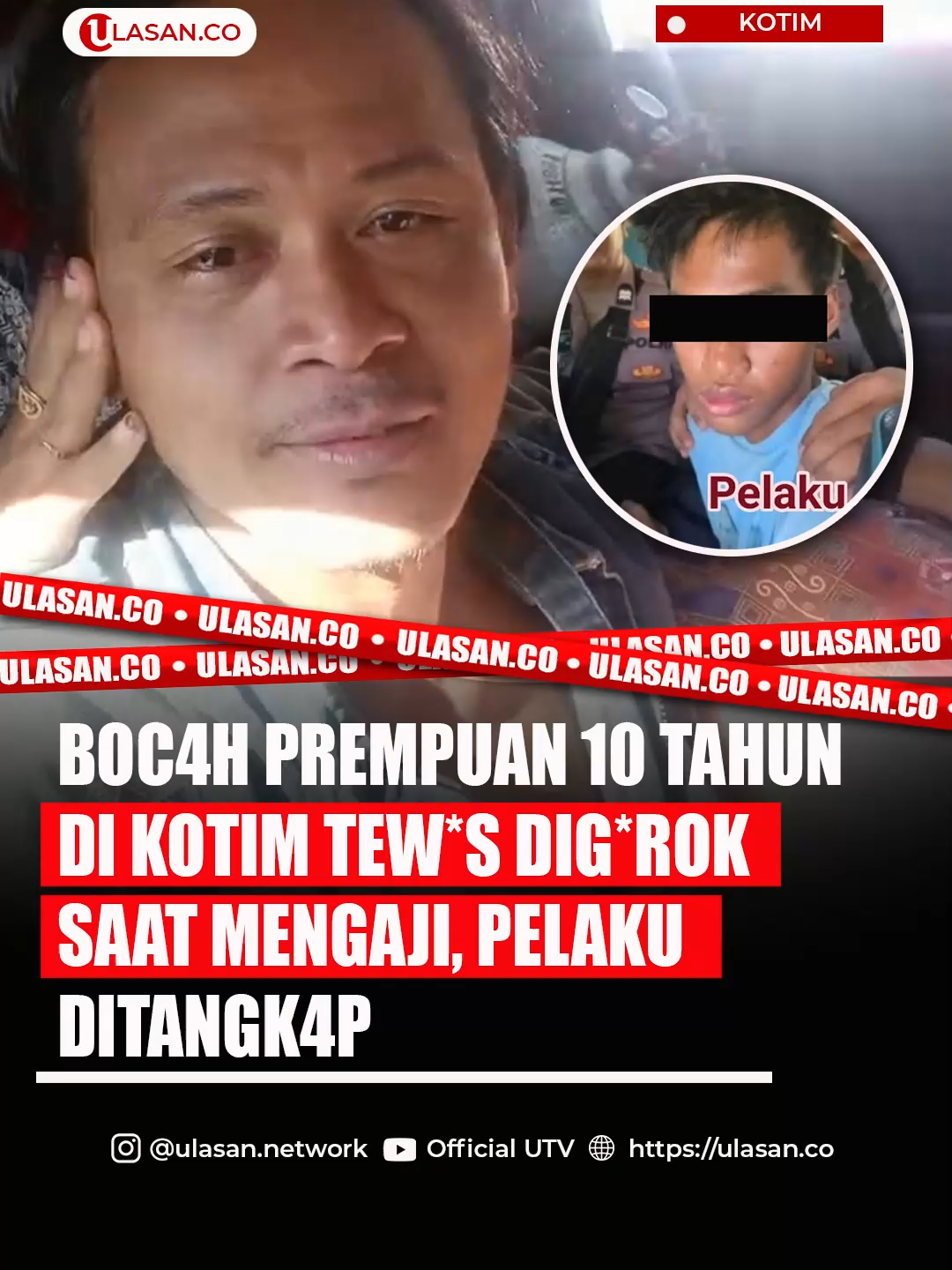 Tr4gis, bocah sekolah dasar atau SD di Kabupaten Kolaka Timur Provinsi Sulawesi Tenggara (Sultra) jadi korb4n pemb*nuh4n.  Korban MA perempuan berusi4 10 tahun meningg4l dunia usai diduga di*rok oleh pelaku yang belum diketahui identitasnya.  Kejadian bocah perempuan dig*rok tersebut diketahui terjadi di Desa Wundubite Kecamatan Poli-polia, Kabupaten Kolaka Timur, pada Jumat (5/9/2025) sekira pukul 06.30 WITA.  Terduga pelaku saat ini sudah diamankan oleh Polres Kolaka Timur. Kepala Seksi Hubungan Masyarakat Kepolisian Resor atau Kasi Humas Polres Kolaka Timur, Iptu Irwan Pansha, membenarkan kejadian ini. Ia mengatakan pelaku telah diamankan oleh pihak Satreskrim Polres Kolaka Timur. 