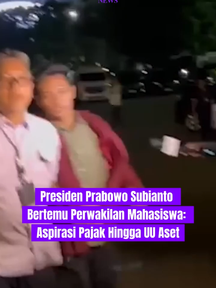 Pertemuan antara Presiden Prabowo Subianto dengan perwakilan mahasiswa untuk membahas aspirasi publik terkait isu pajak dan kerjasama legislatif.