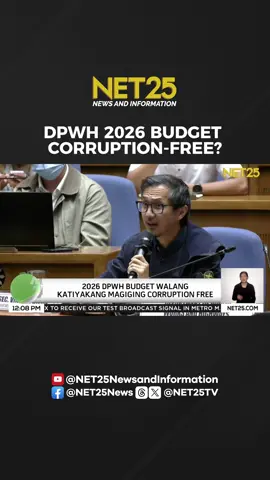 Inamin ng DPWH na hindi masisiguro ang 100% corruption-free sa kanilang ₱881.3B 2026 budget dahil posibleng magkaroon ng sabwatan ng tiwaling opisyal at contractors. #NET25NewsandInformation #MataNgAgilaSaTanghali #DPWH #2026Budget #Corruption