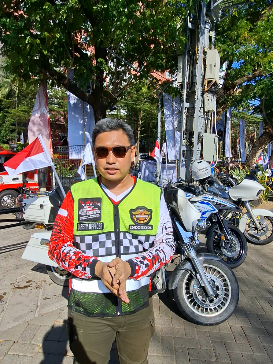 Alhamdulillah finish pantai Losari Makassar, rangkaian Sulawesi Bike Week 2025 #pantailosari #sulawesibikeweek2025 #hdci #safetyofficer #fyp 