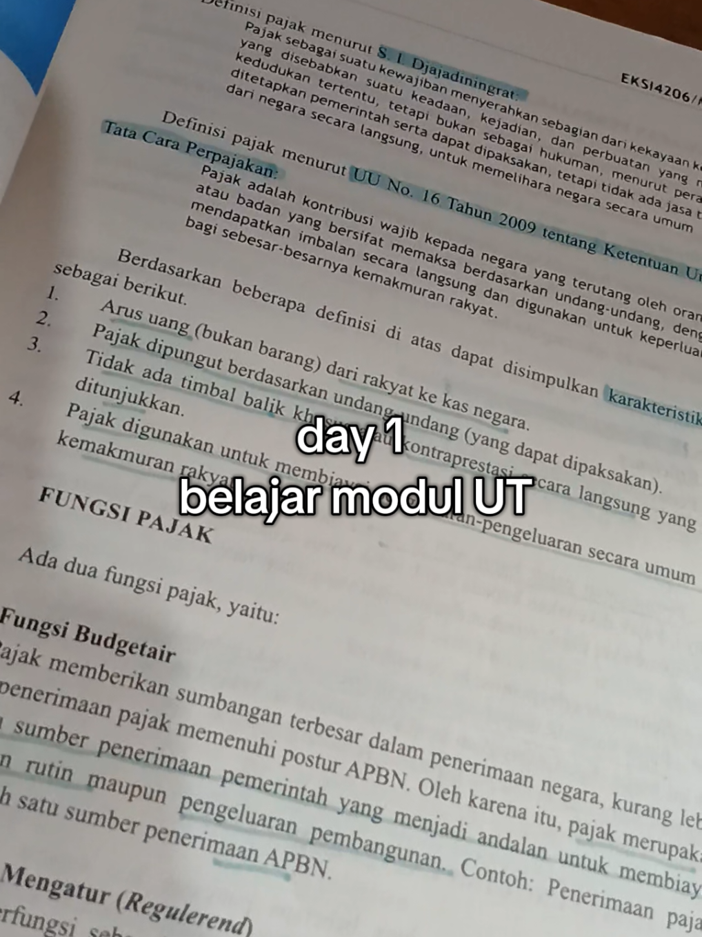 yoo semangat tuton di depan mata #ut #universitasterbuka #modul #kuliahonline #fyp 