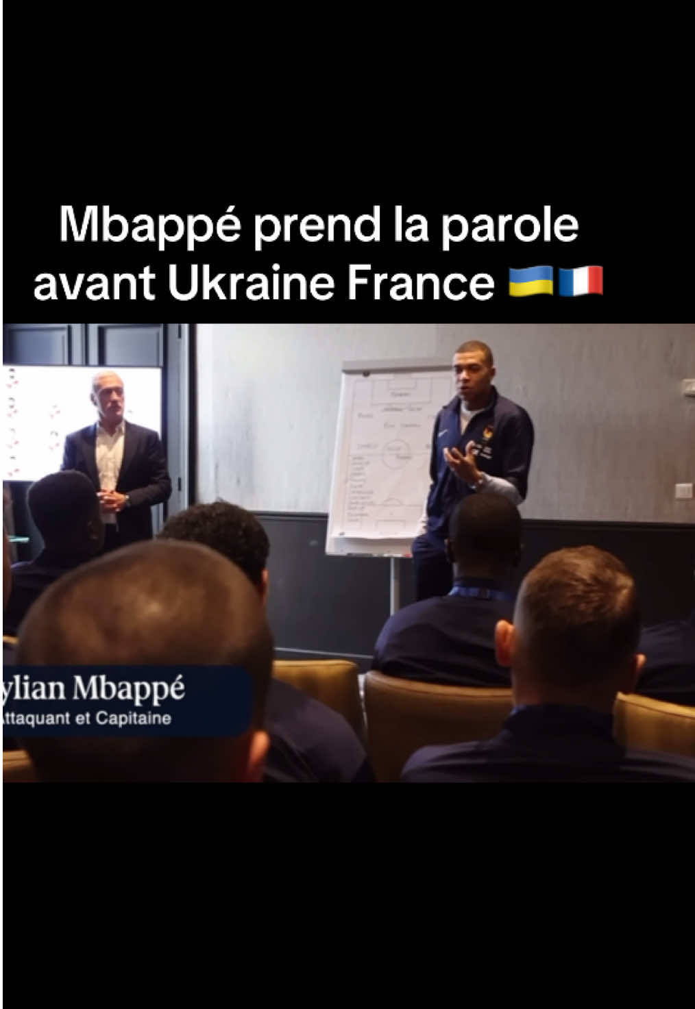 Mbappé prend la parole avant Ukraine France 🇺🇦🇫🇷#equipedefrance #kylianmbappé 