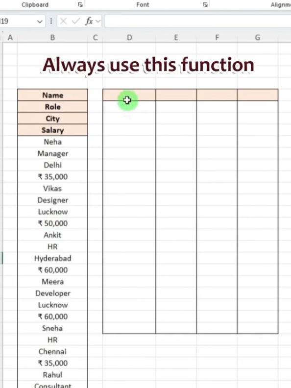 💡 Tired of long data in a single column? Use the WRAPROWS function to reshape it into neat columns in seconds! 🚀 #ExcelTips #Wraprows #ExcelMagic 