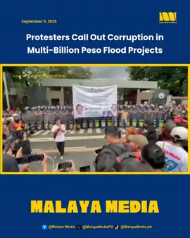 Protesters gathered today at Batasan Pambansa and other locations to demand accountability in the ongoing flood control corruption scandal involving billions in government contracts. #MalayaMedia #malayamedianews #corruption #fyp 