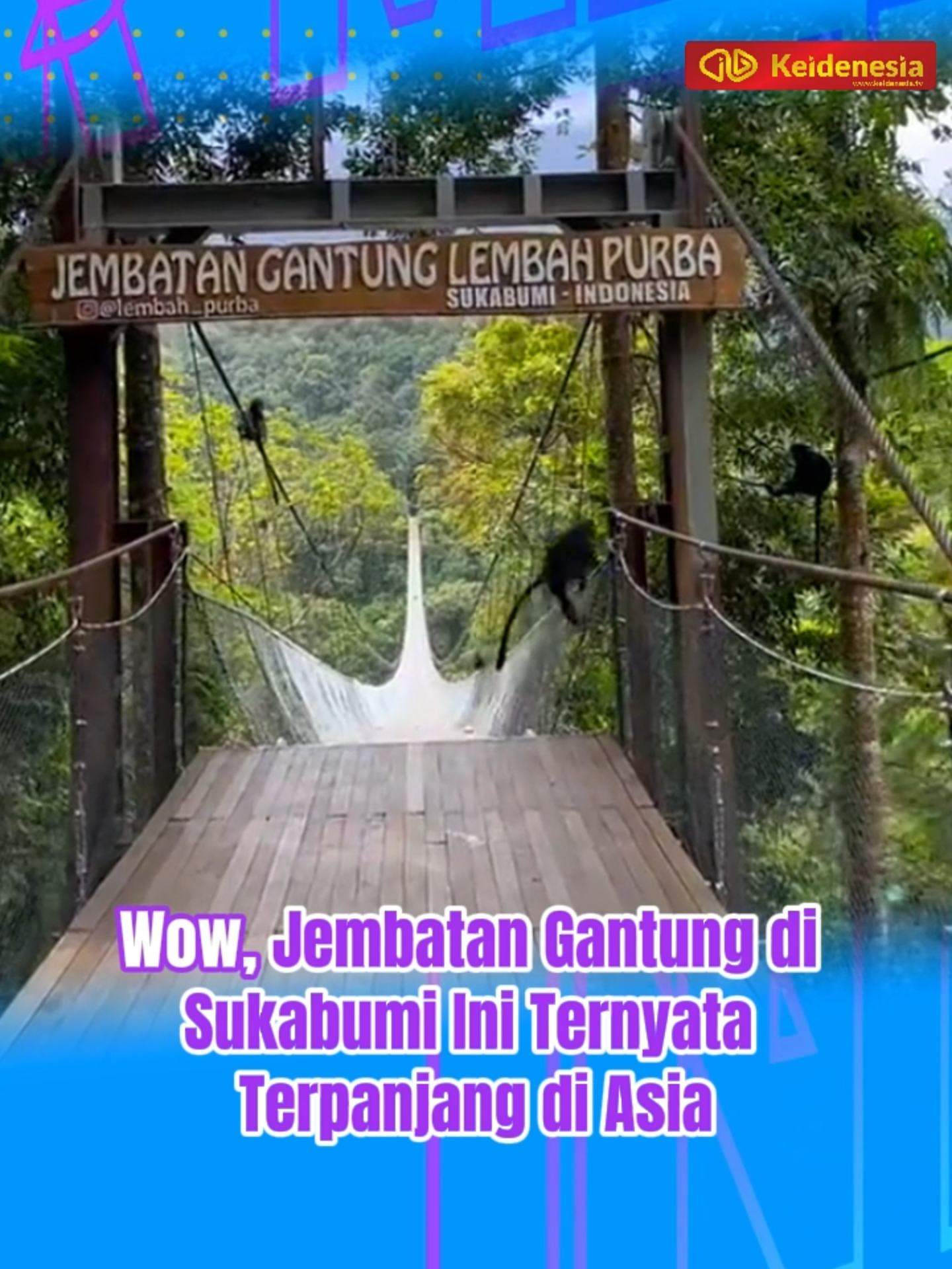INTERMEZZO – IDenesian, di Indonesia ternyata ada sebuah jembatan gantung yang dinobatkan sebagai jembatan gantung terpanjang se-Asia. Berikut informasinya untuk Anda. 👉 Baca berita lainnya di www.keidenesia.tv ℹ️ Cuplikan video digunakan untuk informasi, edukasi, dan dokumentasi, bukan komersial. Jika Anda pemilik konten dan keberatan, silakan hubungi kami via DM/email. #jembatangantung #jembatanyangindah #wisataindonesia #wisatanusantara #jembatantunggal #rekorindonesia #rekorasia #destinasialam #destinasiunik #tempatwisata #tempatunik #pesonaindonesia #eksploreindonesia #indonesiamenakjubkan #indonesiaindah #indonesiahits #alamindonesia #travellingindonesia #explorealam #eksploreasia