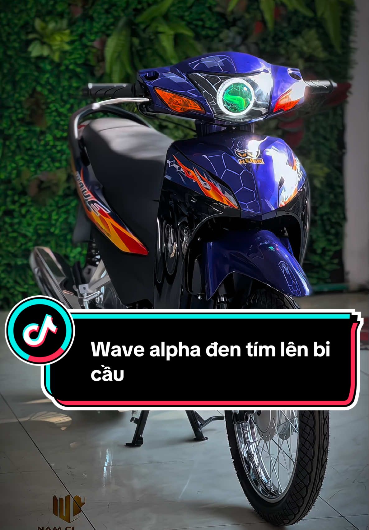 Honda wave alpha đen tím kết hợp bi cầu cho ace tham khảo😍#xuhuongtiktok #wave #wavealpha110 #wavedokieng❤️ #xemaynamcuong 