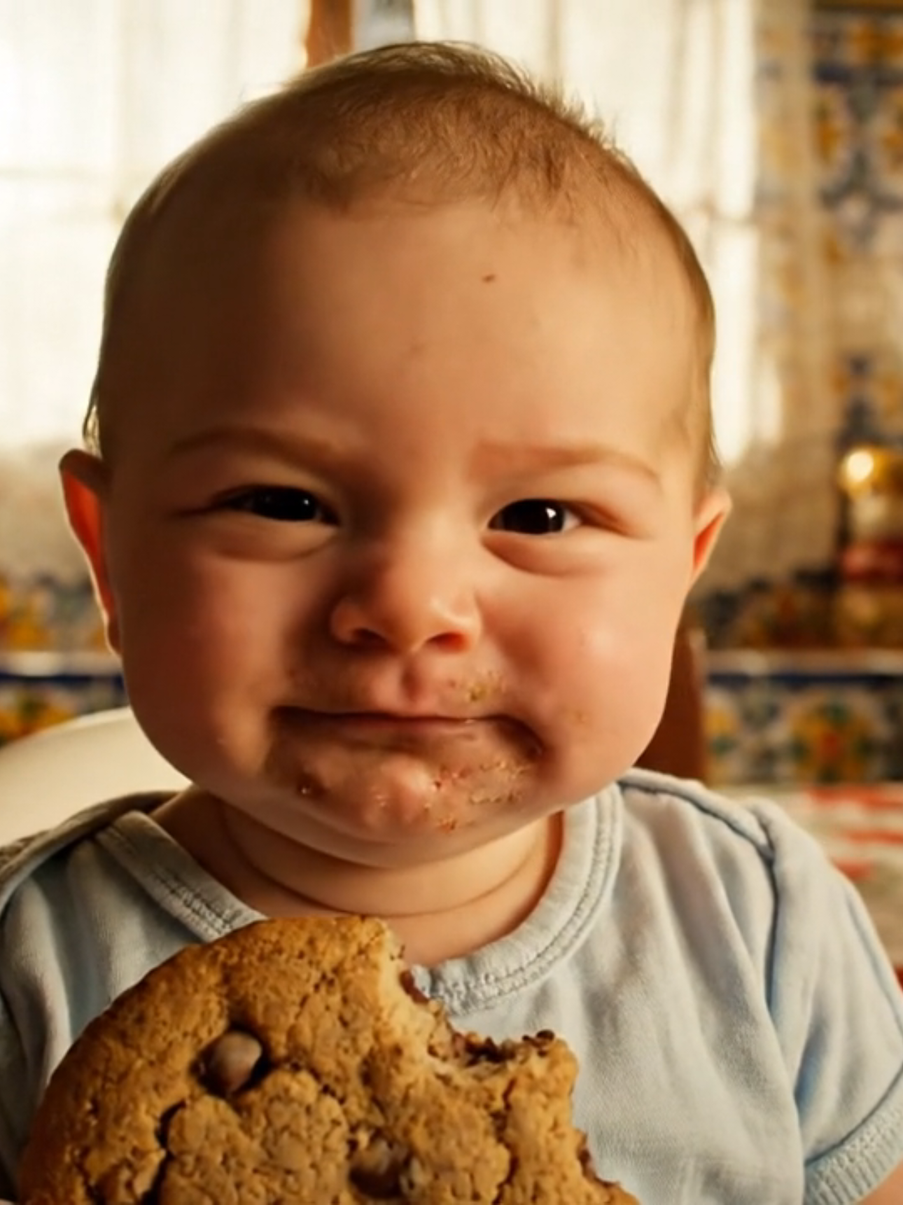 Desapareció la docena de galletas, jeje  #baby #jerónimo #cometierra #mama 