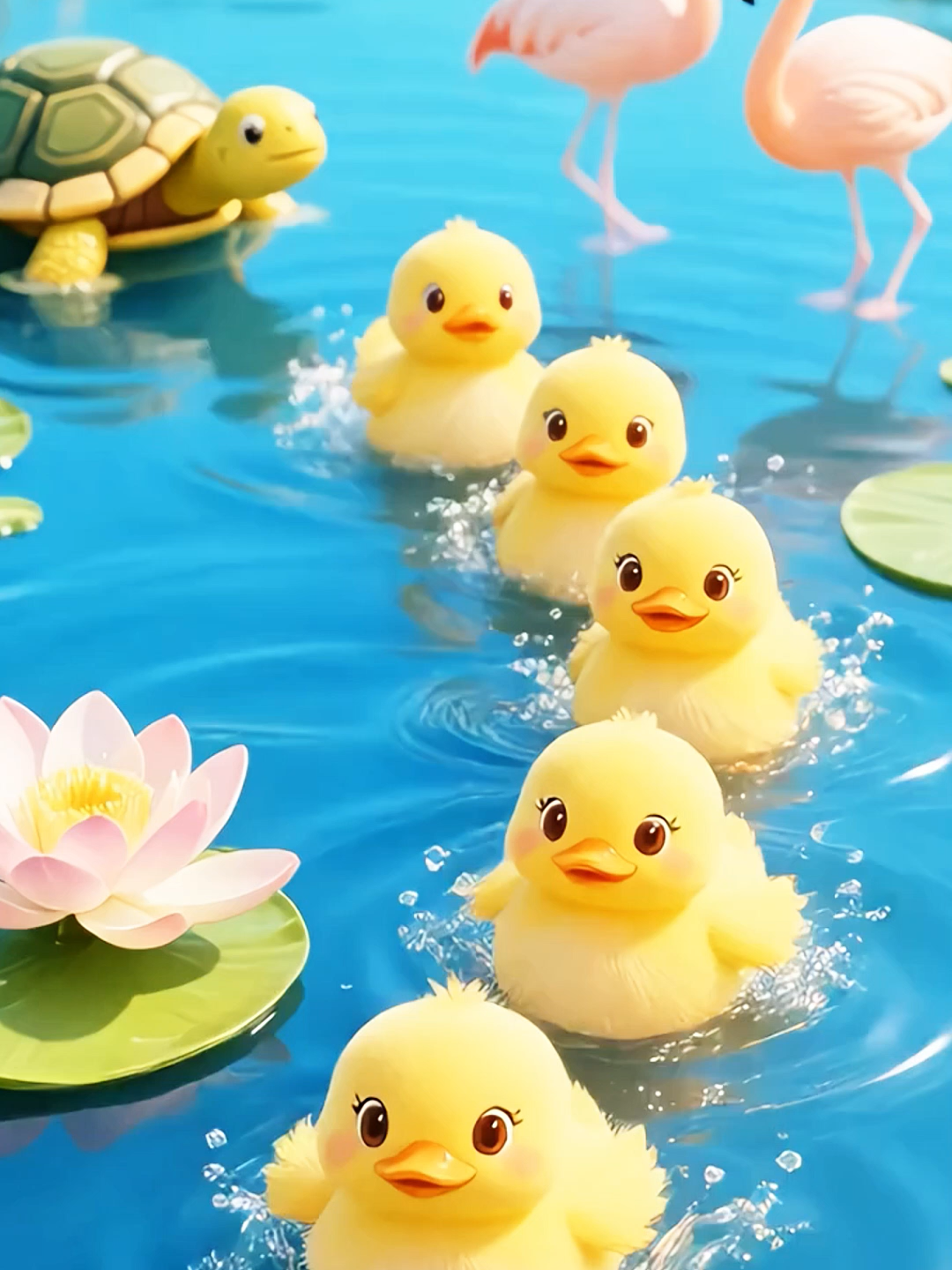 Lima bebek kecil berenang #fyp #laguanak #lagumasakecil